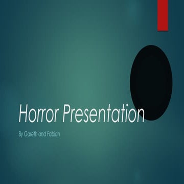Horror Genre Presentation