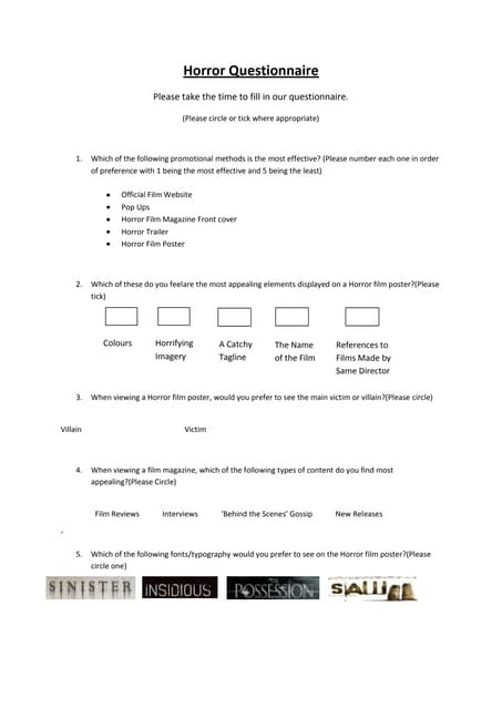 Script questionnaire | PDF