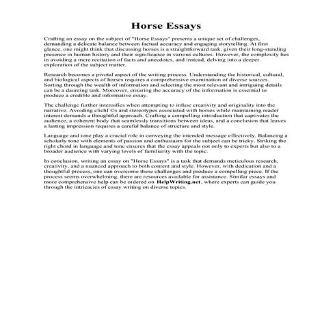 Horse Essays.pdf