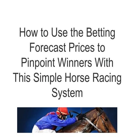 Horse racing forecast system 