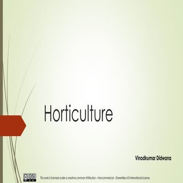 Horticulture