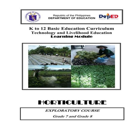Horticulture learning module