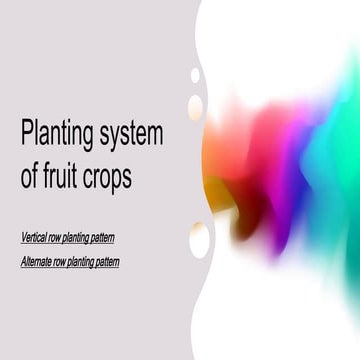 Planting system of fruit crops