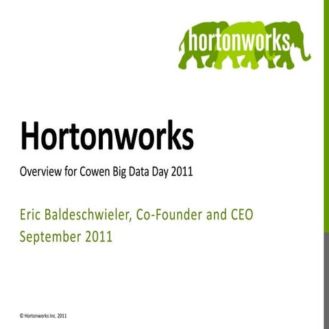 Hortonworks for Financial Analysts Presentation
