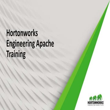 Hortonworks apache training