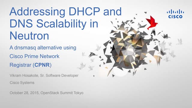 Addressing DHCP and DNS scalability issues in OpenStack Neutron