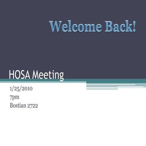 Hosa Meeting 1 25 10