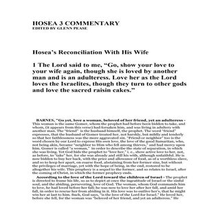 Hosea 3 commentary