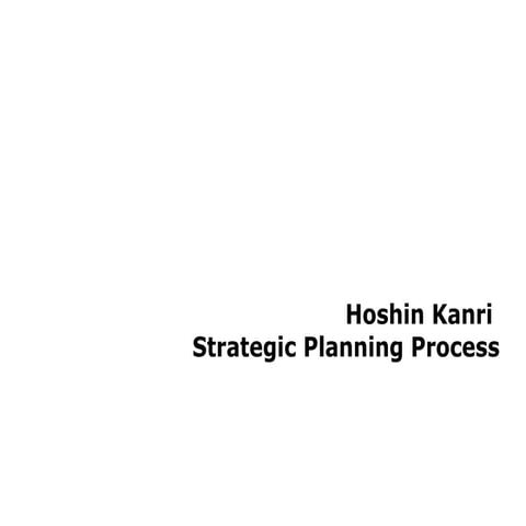 Hoshin Kanri Strategic Planning