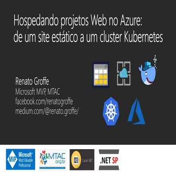 Hospedando projetos Web no Azure: de um site estático a um cluster Kubernetes...