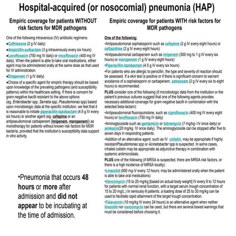 Hospital acquired (or nosocomial) pneumonia (hap | PPT