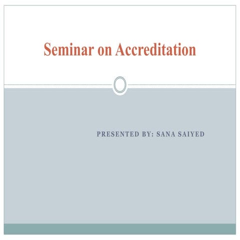 Hospital accreditation
