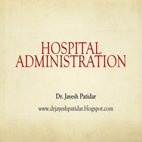 Hospital administration