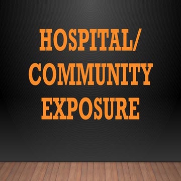 HOSPITALCOMMUNITY EXPOSURE (DICUSSION).pp