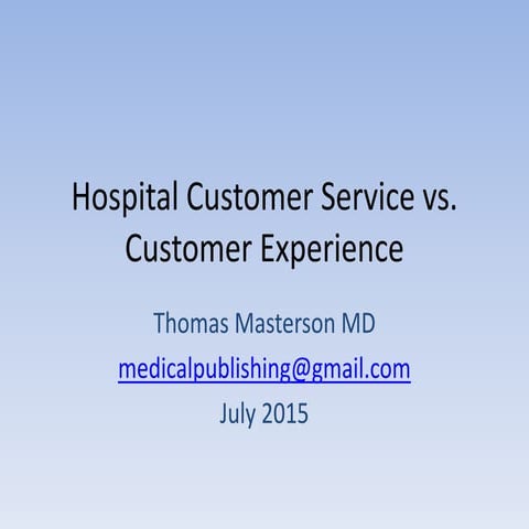 Hospital customer service