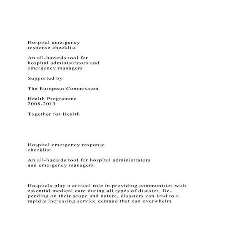 CMS Emergency Preparedness Rule | PDF