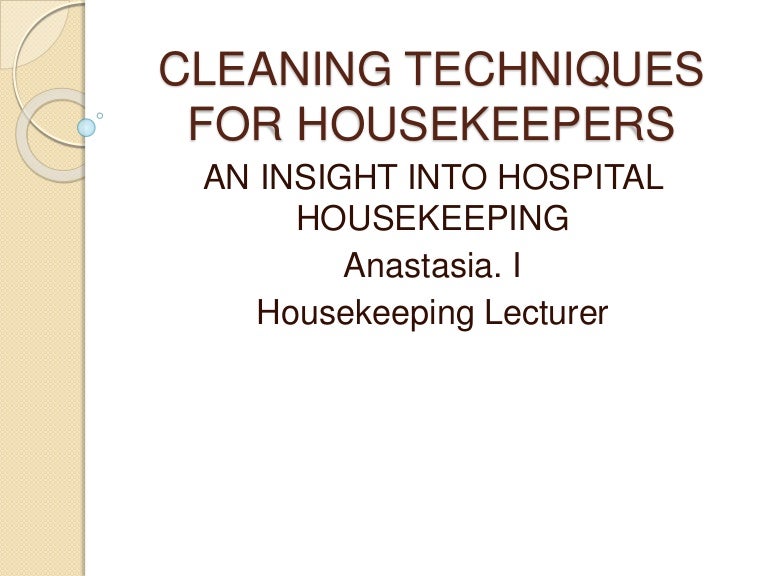 Hospital housekeeping