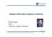 Hospital information systems in Est...