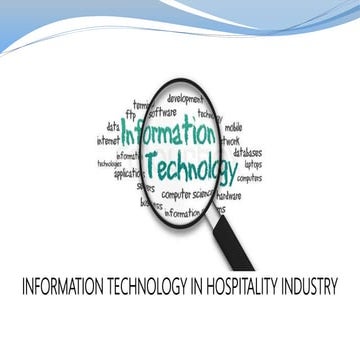 Information technology in Hospitality Industry