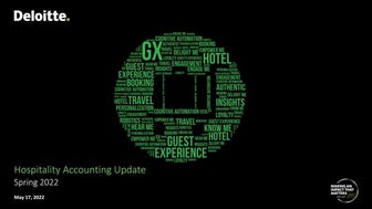 Hospitality Accounting Update Spring 2022