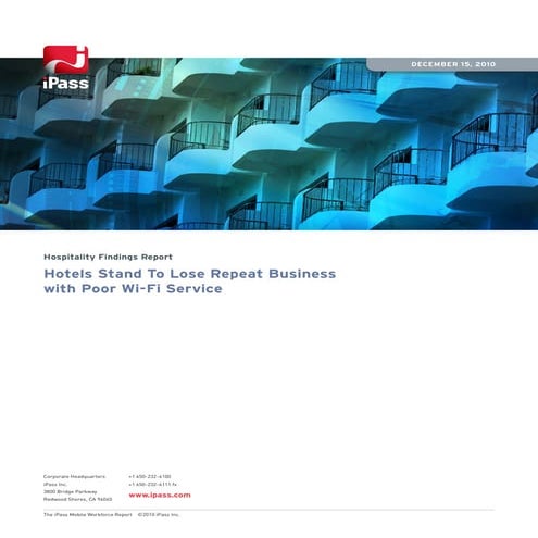 Hospitality Report I Pass 2010 Wifi