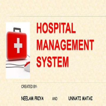 Self-Diagnosis Hospital Management System