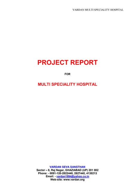 Hospital project report