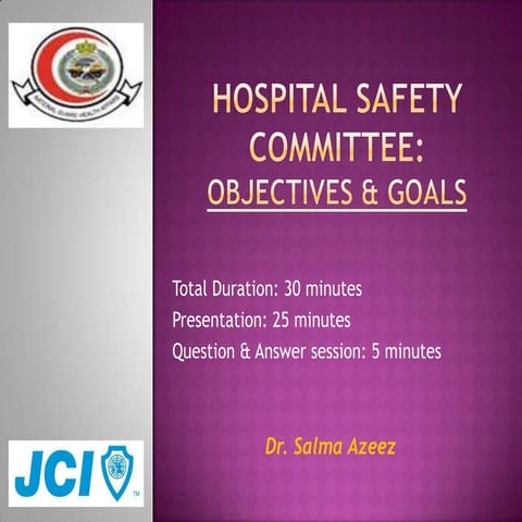 Hospital safety committee ptlls assignment 1