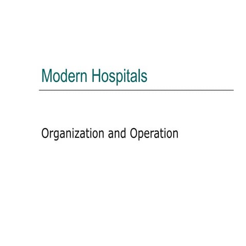 Hospitals and Providers
