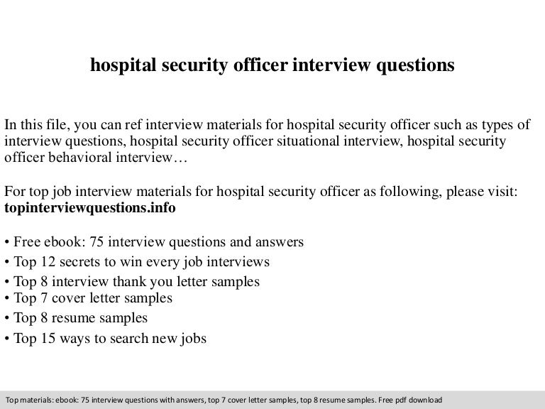 Marvelous Security Officer Interview Questions #5: SlideShare Marvelous Security Officer Interview Questions #5: SlideShare