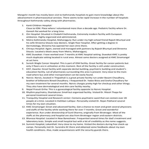 HOSPITALS IN KATHMANDU NEPAL | DOCX