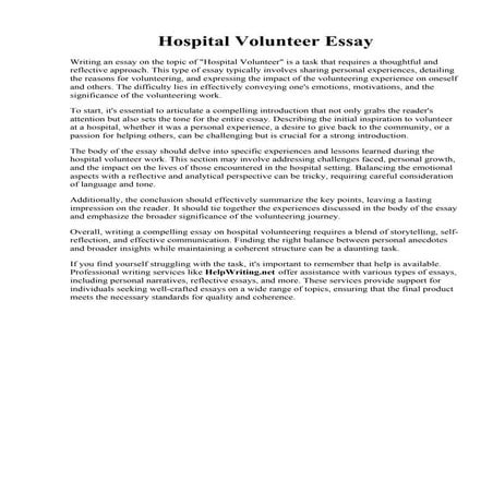 Hospital Volunteer Essay.pdf
