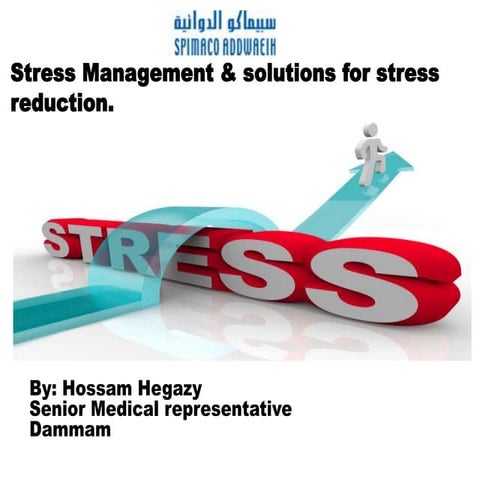  Stress management  and solutions for stress By Hossam Hegazy 