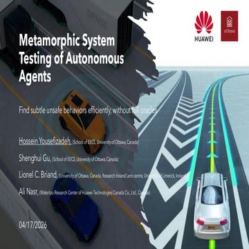 Metamorphic System Testing for Autonomous Agents: Efficient Detection ...