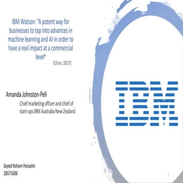 Buyer's Behaviour Pitch for chapter Decision Making and Judgment on IBM Watson 
