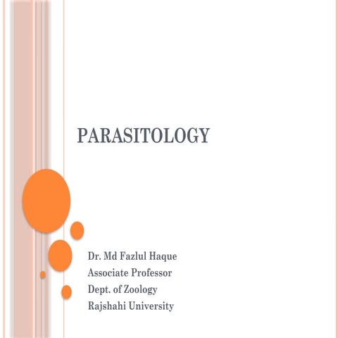 Host as an environment for parasites and Host specificity (CLO 4, 5 and ...