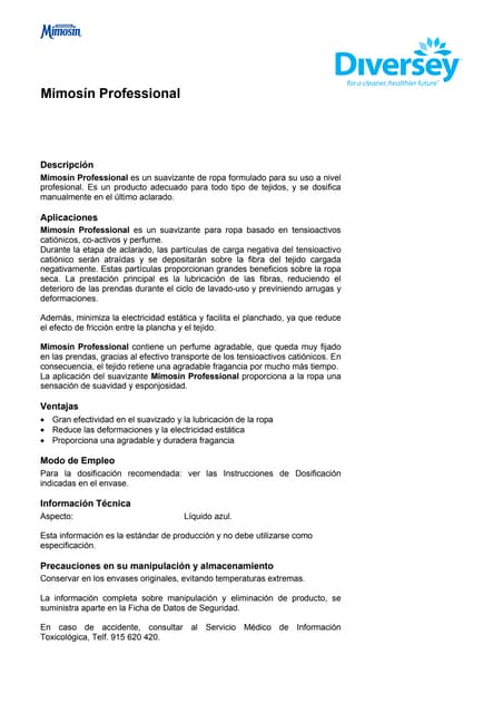 Hostelarium suavizante mimosin 10 l