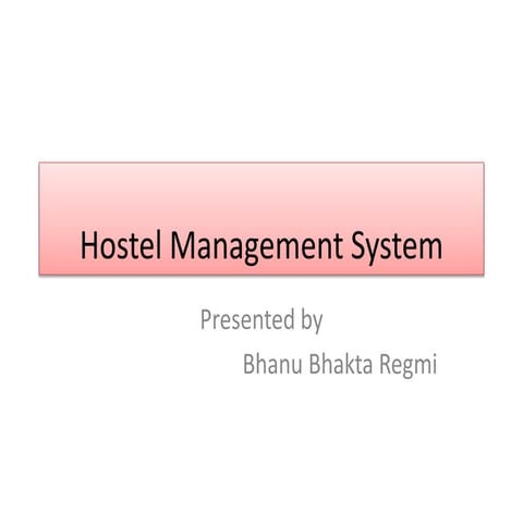 Hostel management system bhanu