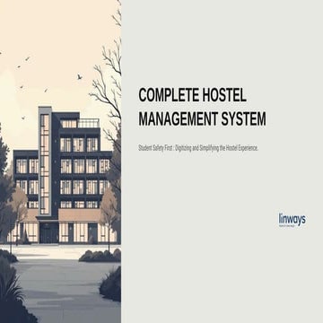 Comprehensive Smart Hostel Management System for Student Safety and ...