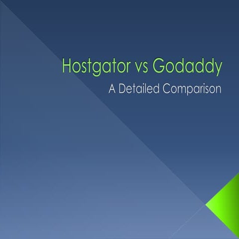 Hostgator vs godaddy