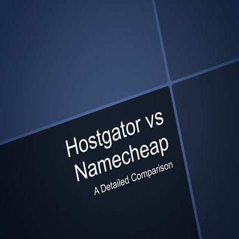 Hostgator vs namecheap