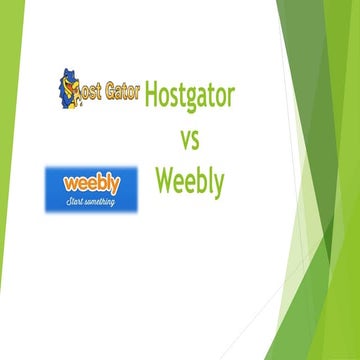Hostgator vs Weebly