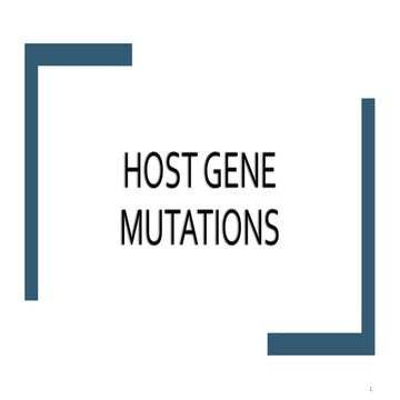 Host gene mutations