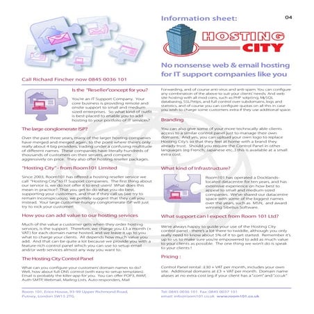 Hosting city (IT support)