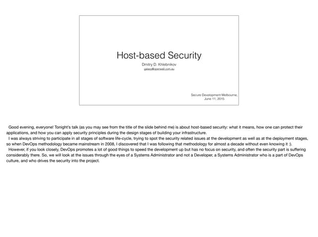 Host-based Security