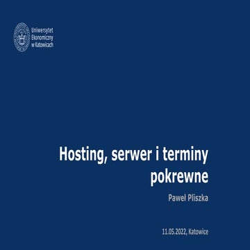 Hosting, serwer i terminy pokrewne – Paweł Pliszka