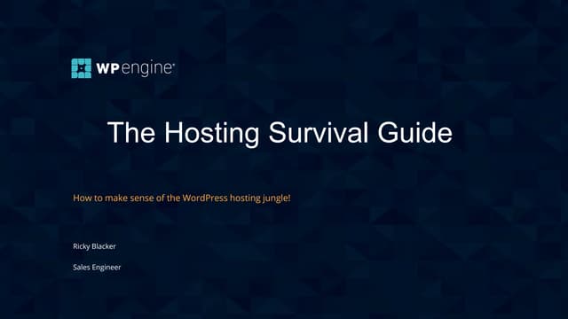 WordPress Hosting Survival Guide 
