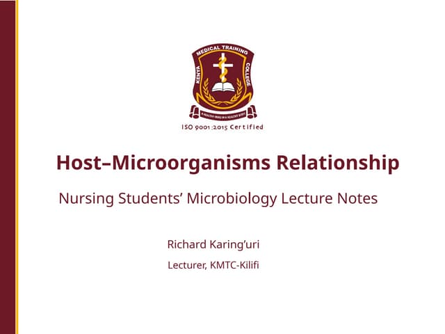 Host Microorganisms relationship.pptxtso