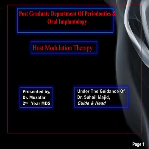 Host modulation therapy