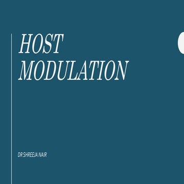 Host modulation pedagogy | PPTX